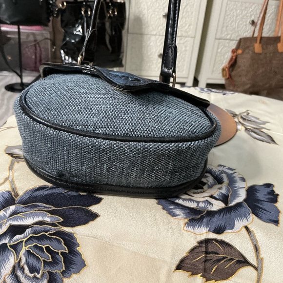 Dooney & Bourke Blue and Black Crossbody Bag with Logo - Picture 8 of 11